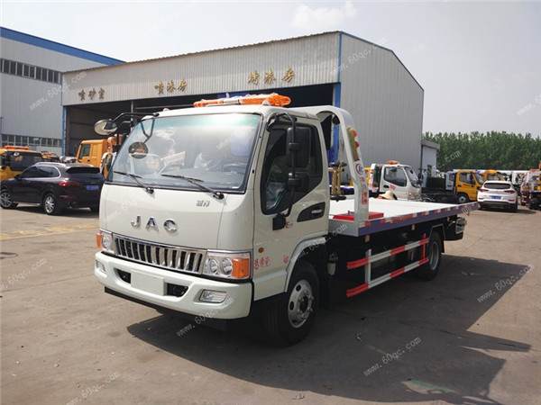 江淮駿鈴平板一拖二清障車