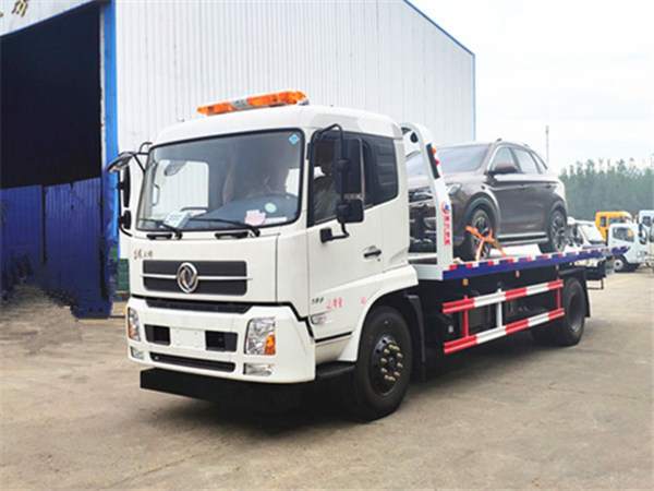 東風天錦一拖二平板清障車