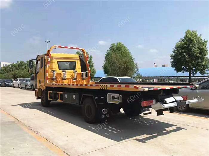 解放J6一拖二平板清障車