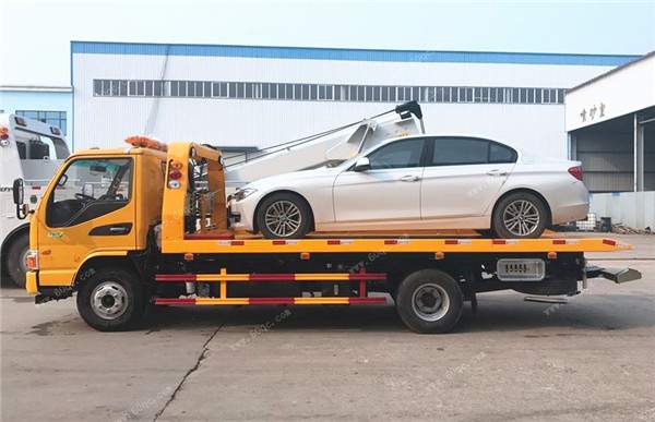 江淮駿鈴平板一拖二清障車